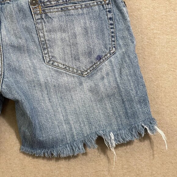 Mossimo Shorts Juniors 11 Denim Blue Distressed Cutoff - Picture 10 of 12